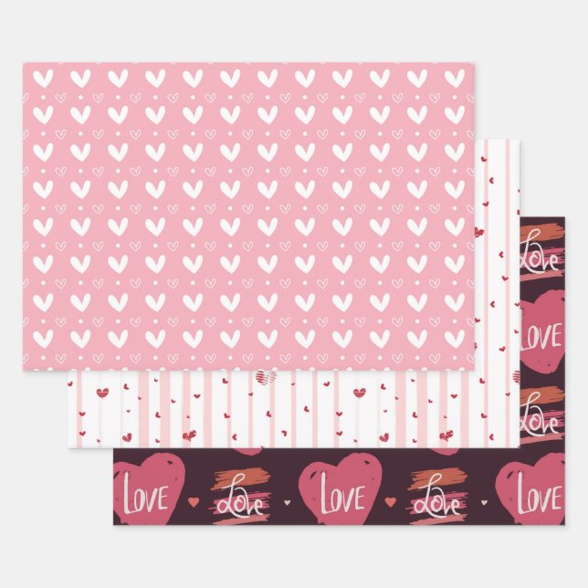 Valentinstag Geschenkpapier Set (Set)