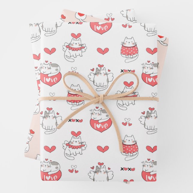 Valentinstag Geschenkpapier Set (Beispiel)