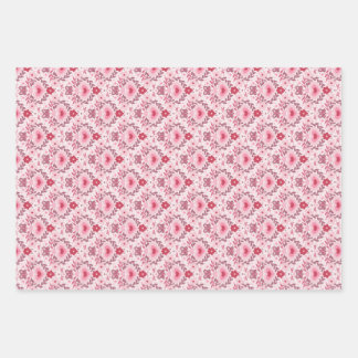 Valentinstag-Geschenkpapier-Set mit 3 flachen Böge Geschenkpapier Set