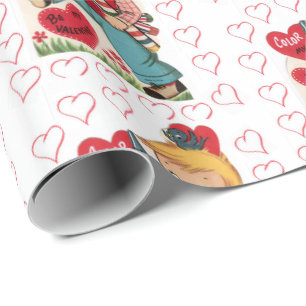Valentinstag-Geschenkpapier Vintage Geschenkpapier