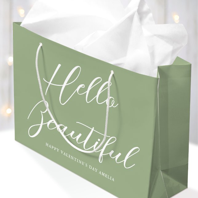 Valentinstag-Geschenktasche Elegantes Skript Salbe Große Geschenktüte (Von Creator hochgeladen)