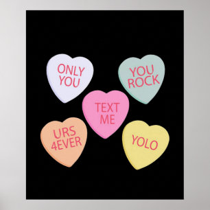 Valentinstag Gesprächsherzen Poster