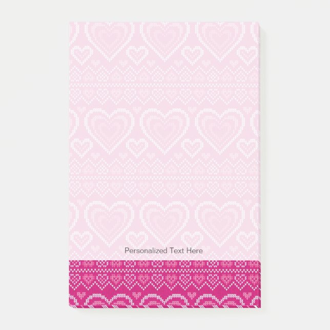 Valentinstag Gestank Muster 2 Post-it Klebezettel (Vorderseite)