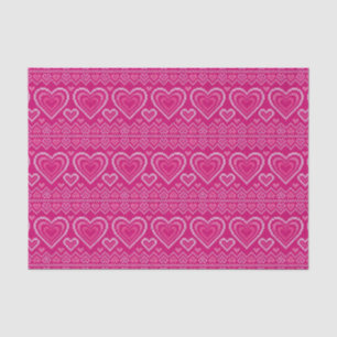 Valentinstag gestricktes Muster 2 Seidenpapier