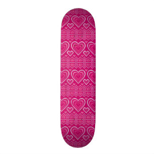Valentinstag gestricktes Muster 2 Skateboard