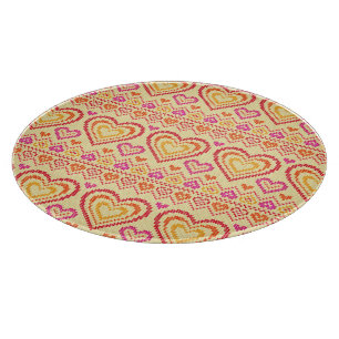 Valentinstag gestricktes Muster Schneidebrett