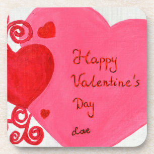 Valentinstag Getränkeuntersetzer