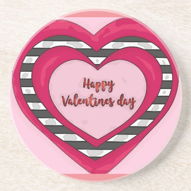 Valentinstag Getränkeuntersetzer (Vorne)