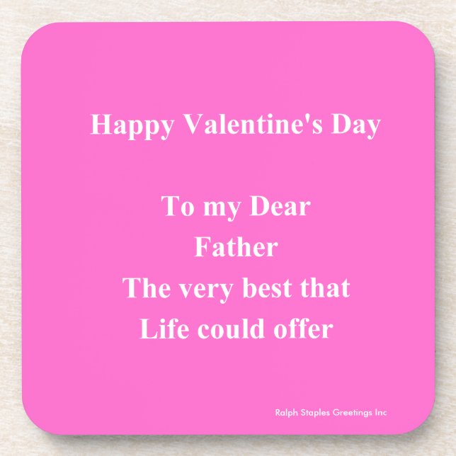 Valentinstag Getränkeuntersetzer (Vorderseite)