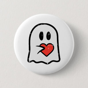 Valentinstag Ghost Heart Pocket Niedlich meine Boo Button