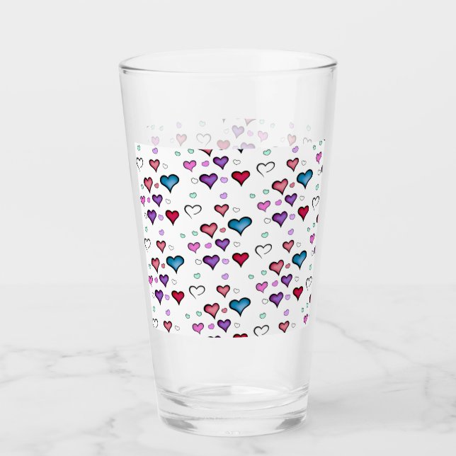 Valentinstag Glas (Vorderseite)