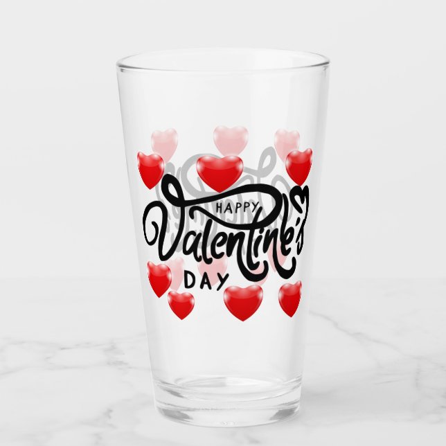 Valentinstag Glass Glas (Vorderseite)