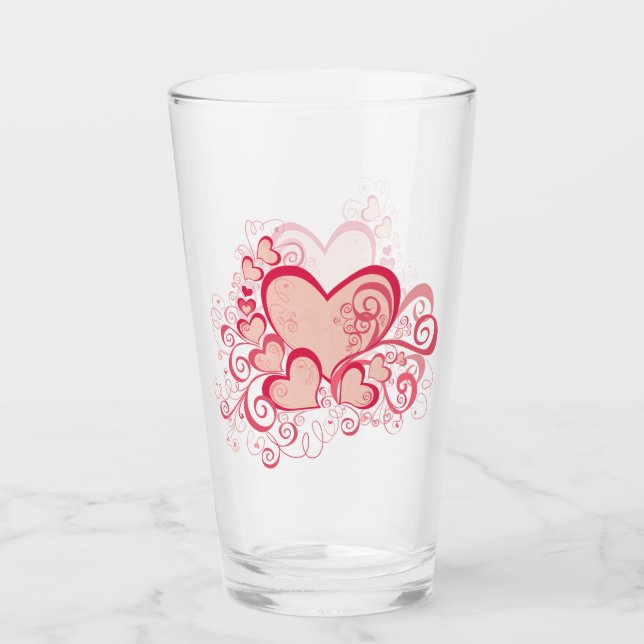 Valentinstag Glass Tumbler (Vorderseite)
