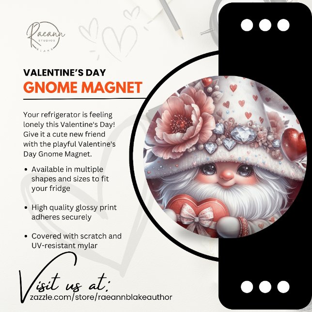 Valentinstag-Gnom-Magnet Magnet (Von Creator hochgeladen)