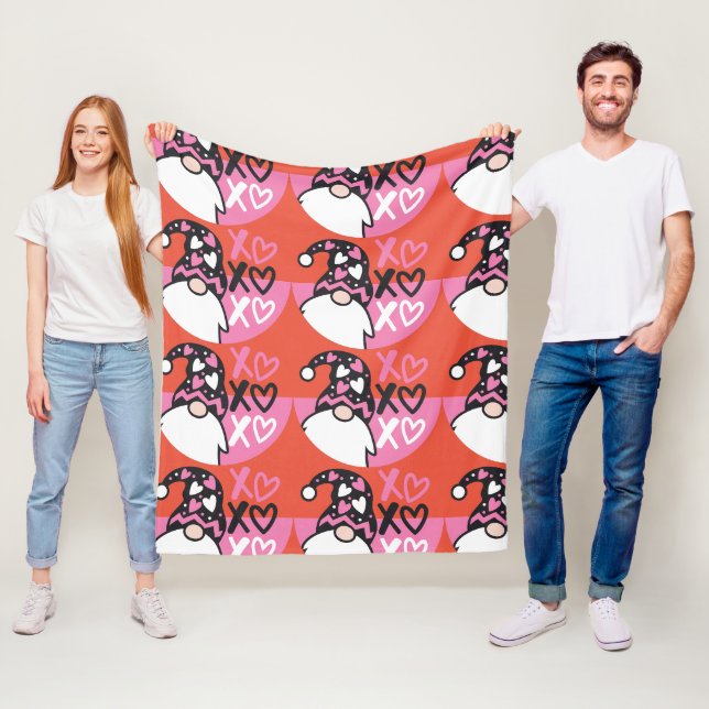 Valentinstag Gnome Fleecedecke (Beispiel)