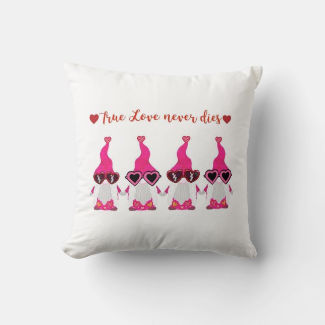 Valentinstag-Gnome Kissen (Vorderseite)