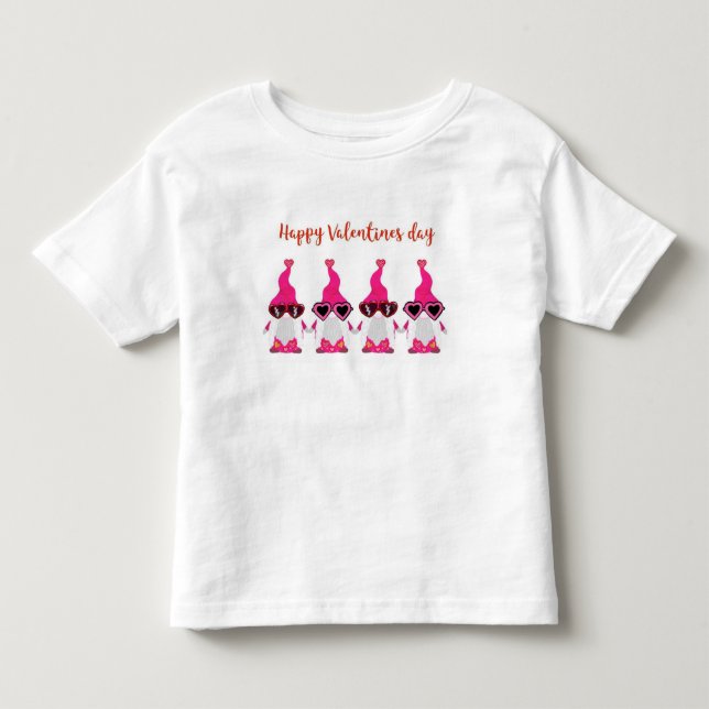 Valentinstag-Gnome Kleinkind T-shirt (Vorderseite)