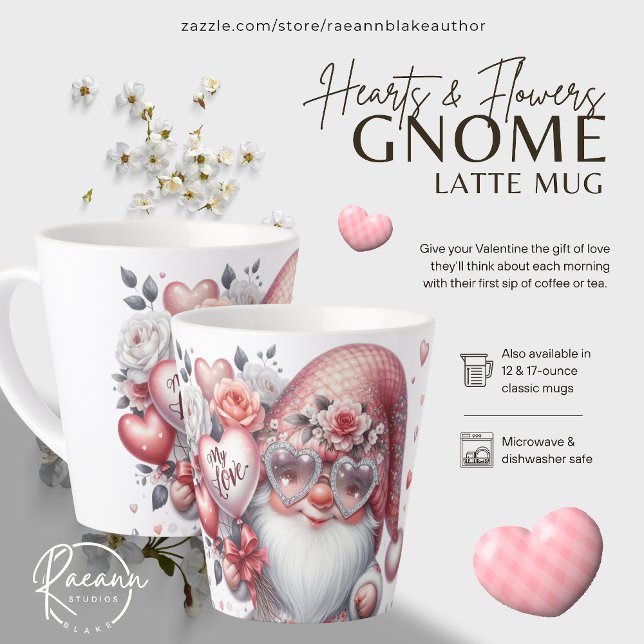 Valentinstag Gnome Latte Tasse (Von Creator hochgeladen)