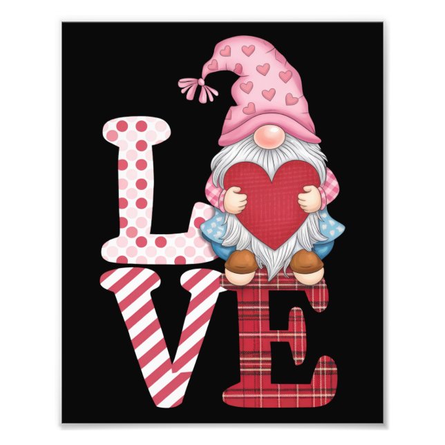 Valentinstag Gnome Liebe Couple Geschenke für sie Fotodruck (Vorne)