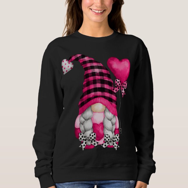 Valentinstag Gnome Liebe Sweatshirt (Vorderseite)