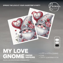 Valentinstag Gnome Papier Napkins