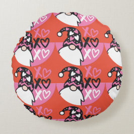 Valentinstag Gnome Rundes Kissen