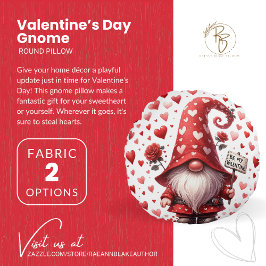 Valentinstag Gnome Rundkissen Rundes Kissen