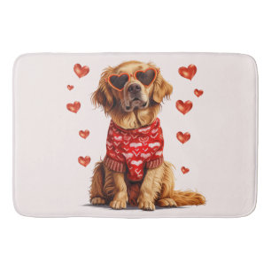 Valentinstag Golden Retriever Dog Badematte