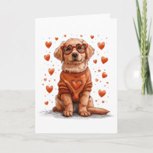 Valentinstag Golden Retriever Hund Karte