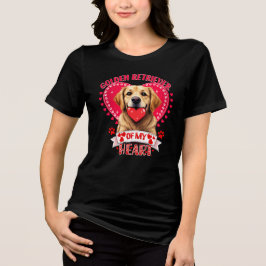 Valentinstag Golden Retriever Hundeliebhaber Mutte Tri-Blend Shirt
