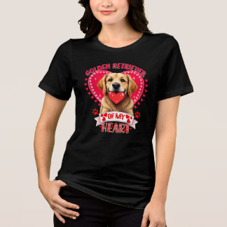 Valentinstag Golden Retriever Hundeliebhaber Mutte Tri-Blend Shirt