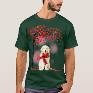 Valentinstag Golden Retriever Tree Heart Puppy D T-Shirt