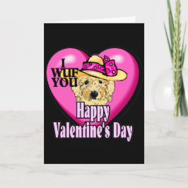 Valentinstag Goldendoodle Feiertagskarte
