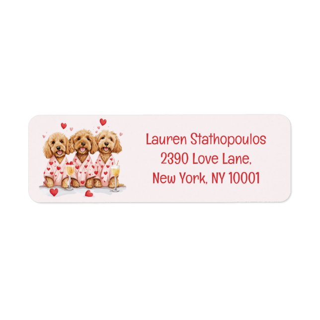 Valentinstag Goldendoodle Hunde (Vorne)