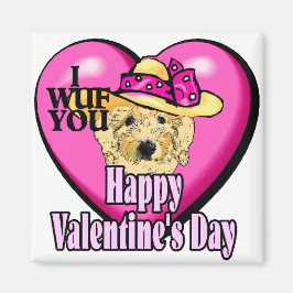 Valentinstag Goldendoodle Magnet
