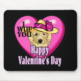 Valentinstag Goldendoodle Mousepad