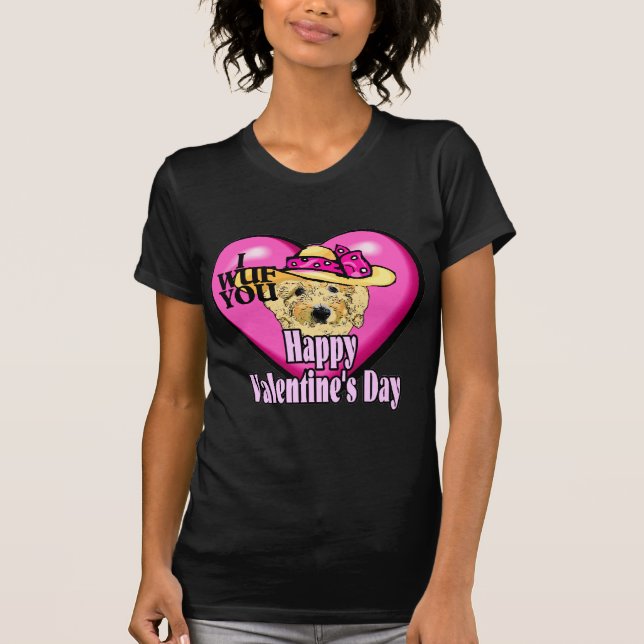 Valentinstag Goldendoodle T-Shirt (Vorderseite)