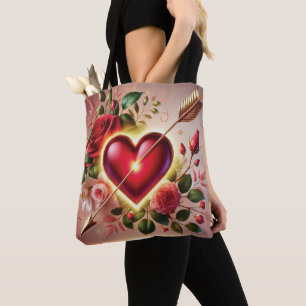 Valentinstag Goldenes Herz und Rose