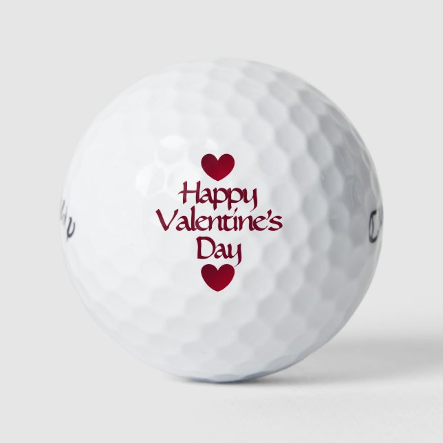 Valentinstag Golf Bälle von dalDesignNZ (Vorderseite)