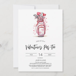 Valentinstag-Golf-Einladung, Valentinstag-Golfen Einladung