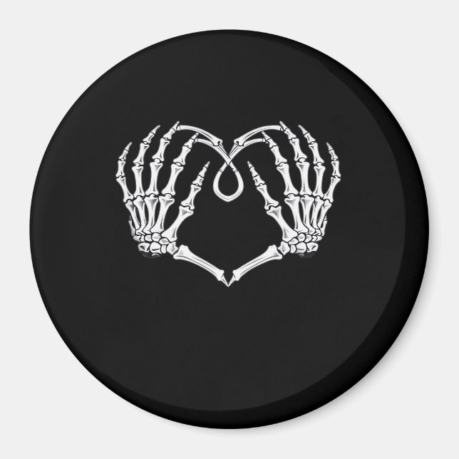 Valentinstag Gothic Heart with Skeleton Hands Va Magnet (Vorne)