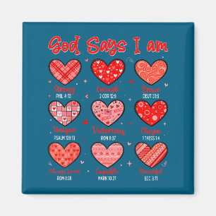 Valentinstag Gott sagt ich bin Herz christliche Bi Magnet