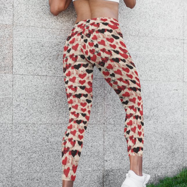 Valentinstag Grunge Hört Vintag Leggings (Von Creator hochgeladen)
