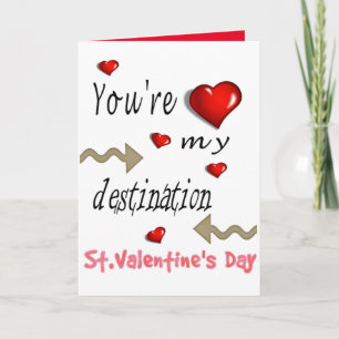 Valentinstag Grußkarte Mein Ziel Feiertagskarte