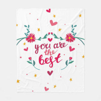 Valentinstag Grußkarte mit Herz, Blume Fleecedecke