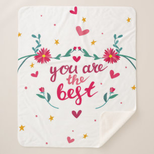 Valentinstag Grußkarte mit Herz, Blume Sherpadecke