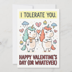 Valentinstag-Grußkarte mit Zitat eines Einhorns Feiertagskarte