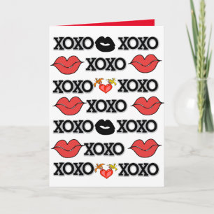 Valentinstag-Grußkarte Xoxo Herzen Feiertagskarte