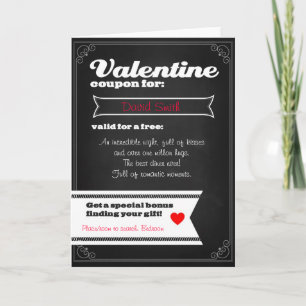Valentinstag-Gutschein kostenlos Feiertagskarte