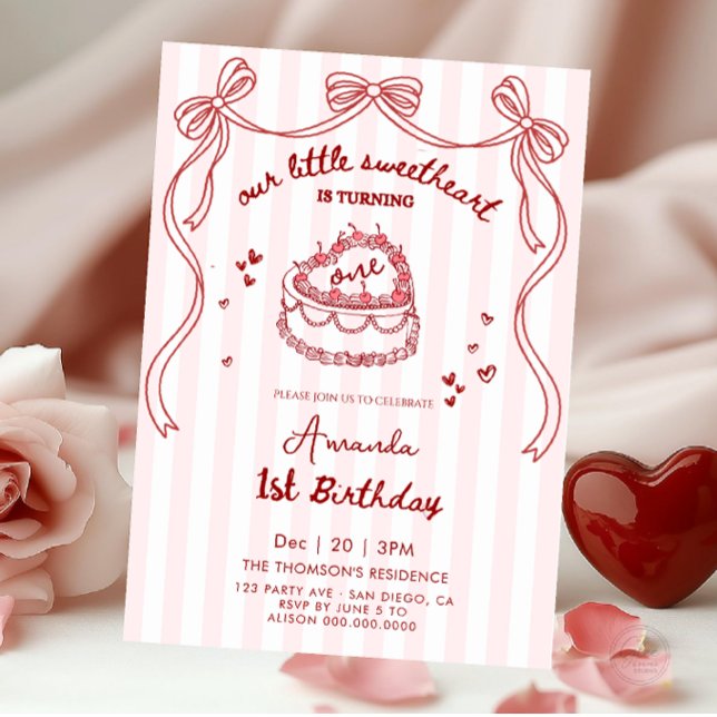 Valentinstag Handgezeichneter Geburtstag Einladung (Von Creator hochgeladen)